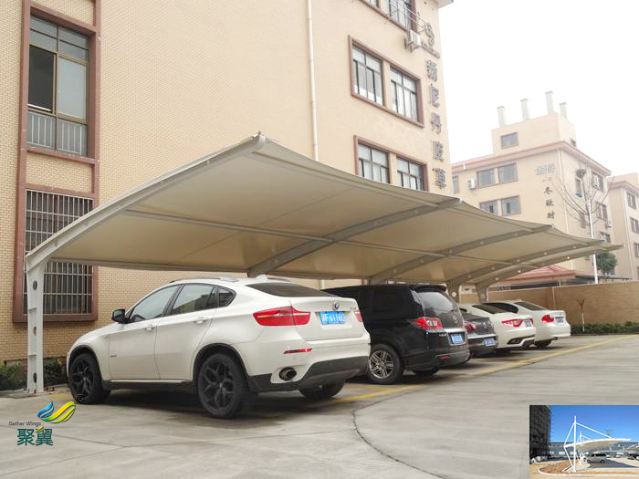 深圳小区非机动车停车棚图片大小施工方案效果图