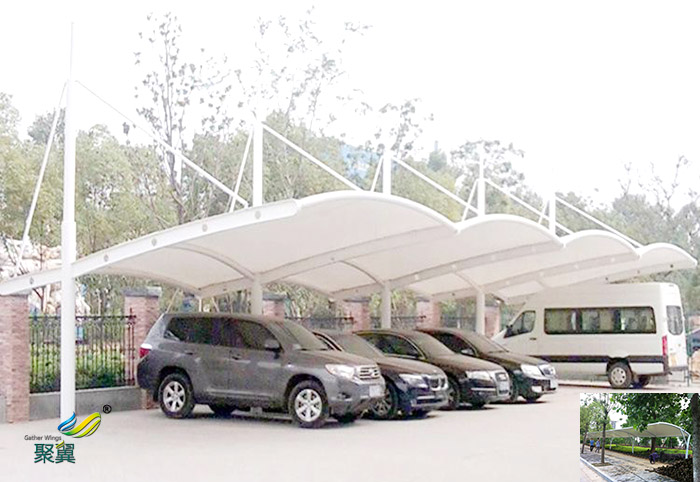 义乌安装膜结构非机动汽车停车棚报价施工方案
