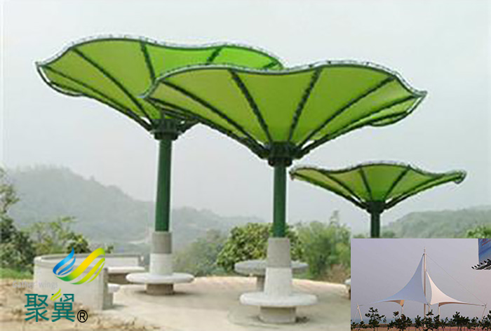 宁波景观张拉膜结构汽车停车棚景观棚设计设施图片