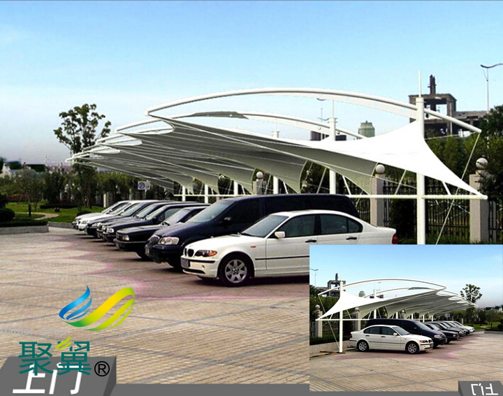 膜结构停车棚拱帽型|膜结构车棚工程承包方式