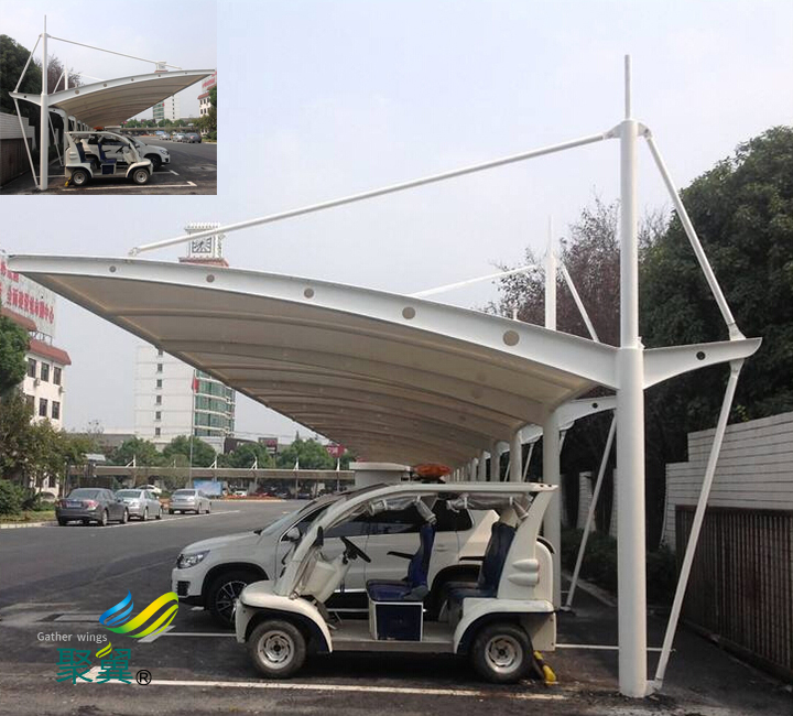  上海膜结构雨篷批发厂家|膜材透光性可达70%