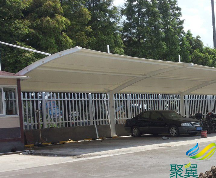 上海松江厂区膜结构车棚JY20抗风力好耐久性强